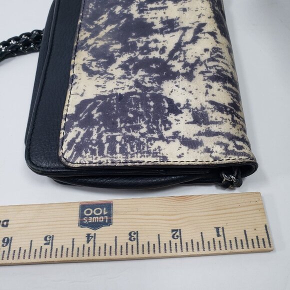 Aimee Kestenberg Crossbody Purse Bag Handbag Black Leather - Picture 10 of 11